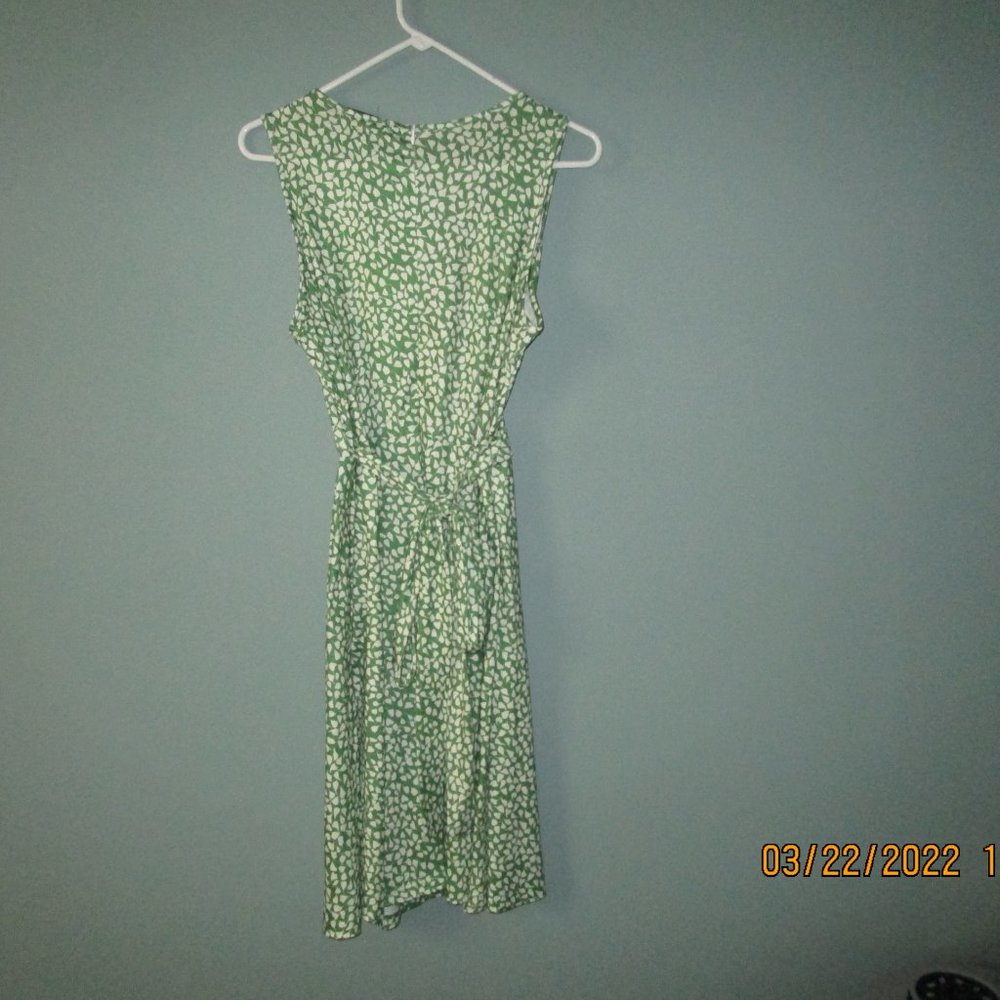 Green and white polyester, summer dress - Picture 5 of 5